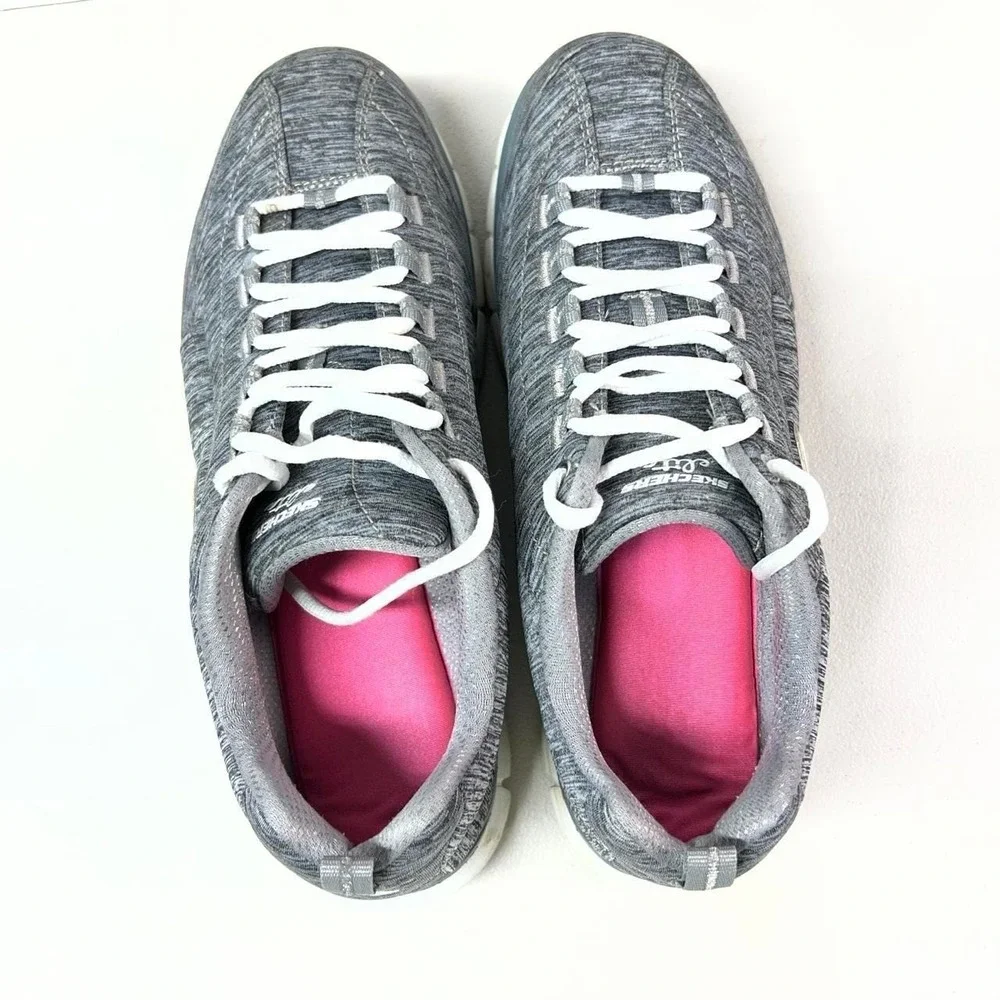 Skechers Elite Flex Gray Walking Athletic Sneakers Women's Size 8.5